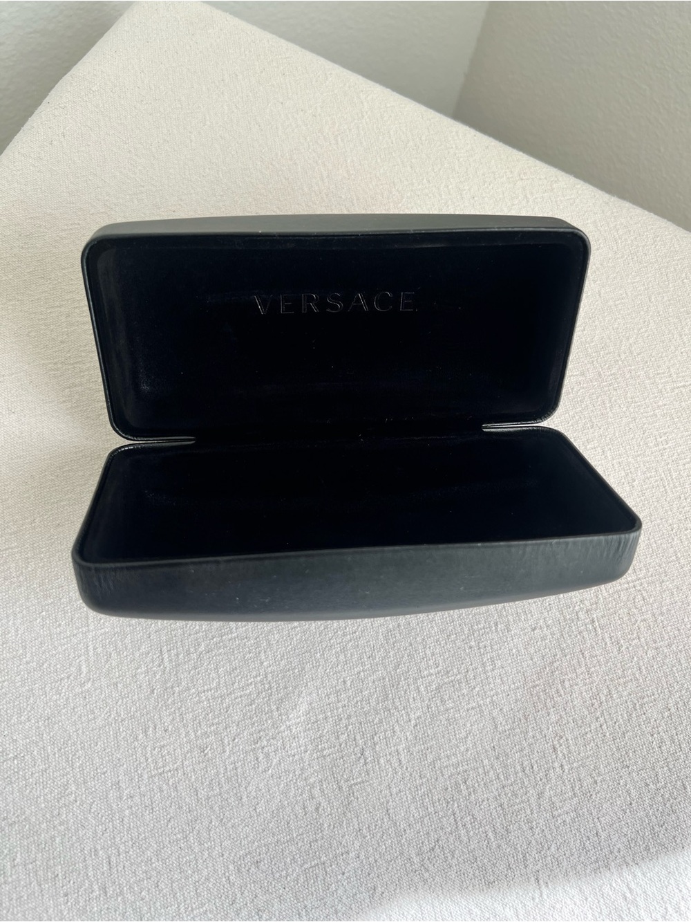 Versace Black Eyewear Case with Gold Lettering - Picture 2 of 3